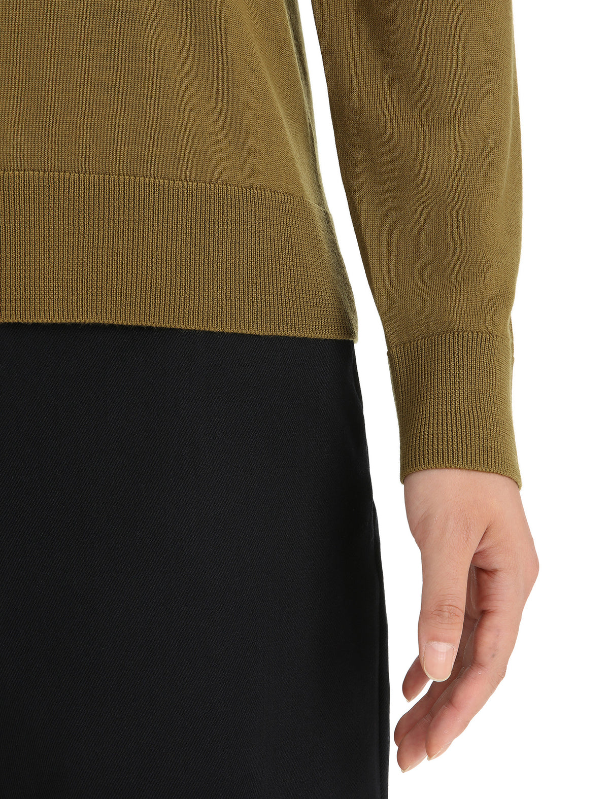 Women's Merino Wilcox Long Sleeve V Neck Sweater Algae - 5
