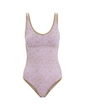 Women's Queens Tank Bodysuit Algae/Purple Haze - 5