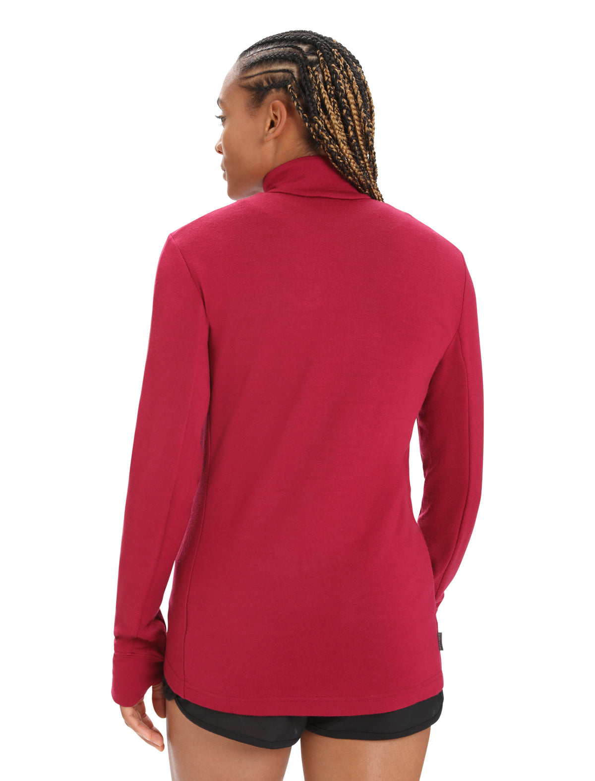 Sudadera de manga larga con cremallera Merino Quantum III para mujer Cherry - 2