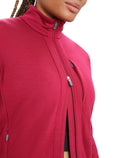 Sudadera de manga larga con cremallera Merino Quantum III para mujer Cherry - 5