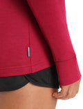 Sudadera de manga larga con cremallera Merino Quantum III para mujer Cherry - 8