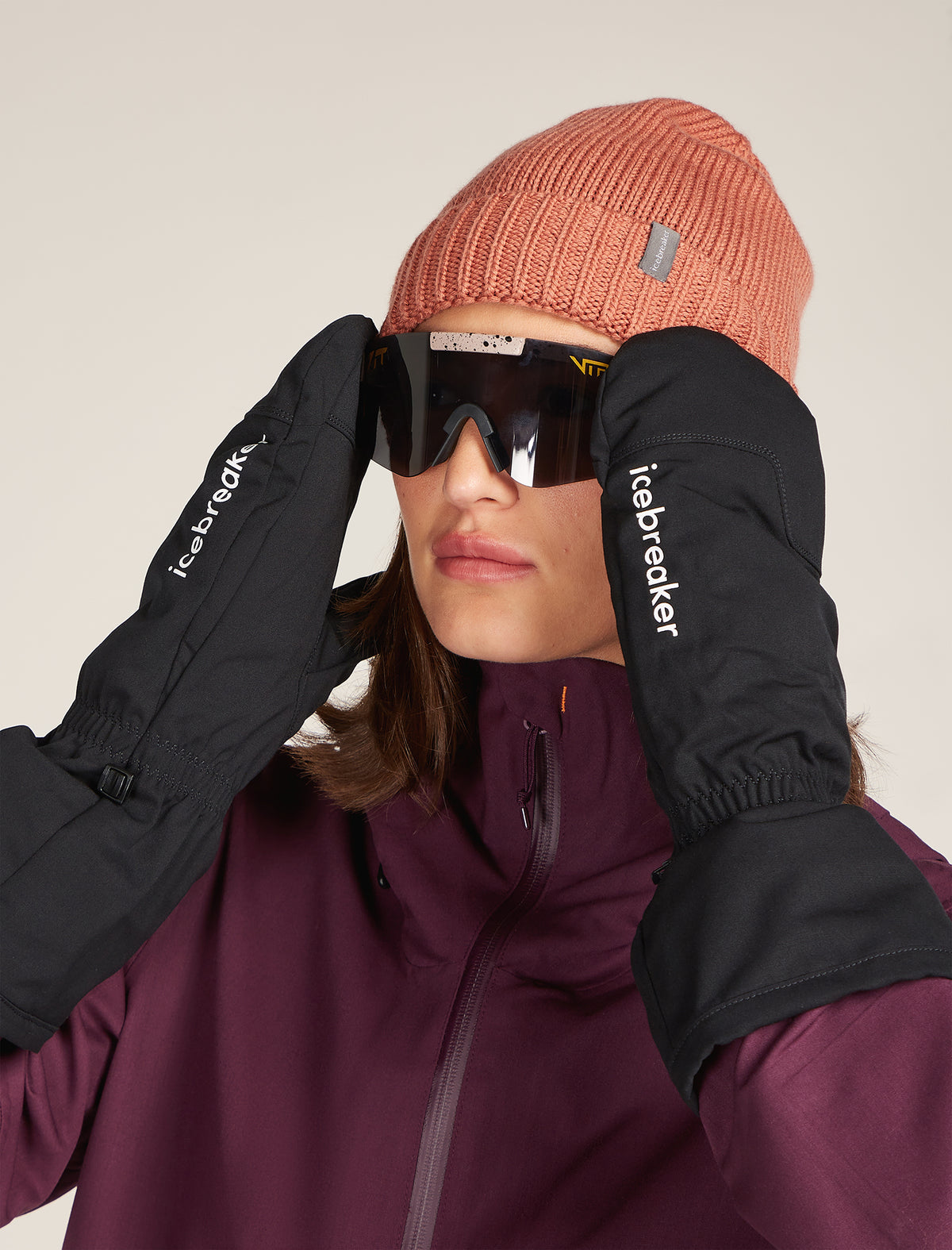 Unisex MerinoLoft™ Mittens Black/enamel - 5