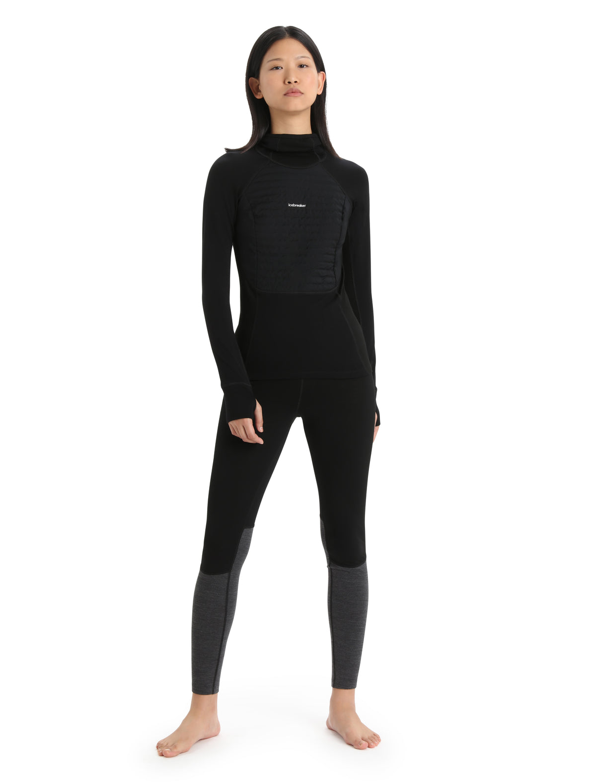 Women's ZoneKnit™ Merino Insulated Long Sleeve Thermal Hoodie Black - 12