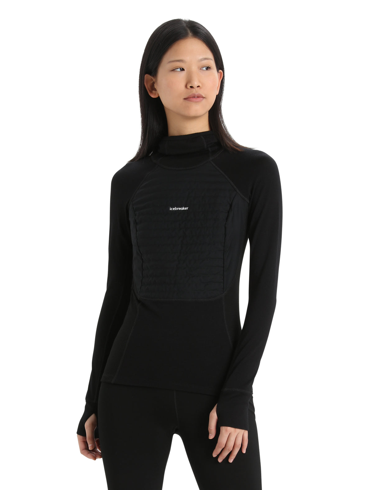 Women's ZoneKnit™ Merino Insulated Long Sleeve Thermal Hoodie Black - 9