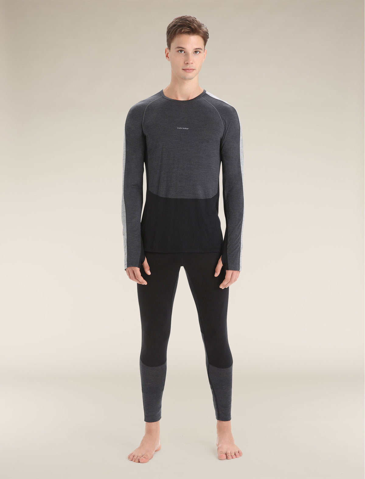 Men's Merino Blend 125 ZoneKnit™ Thermal Leggings Black/Jet Heather - 3