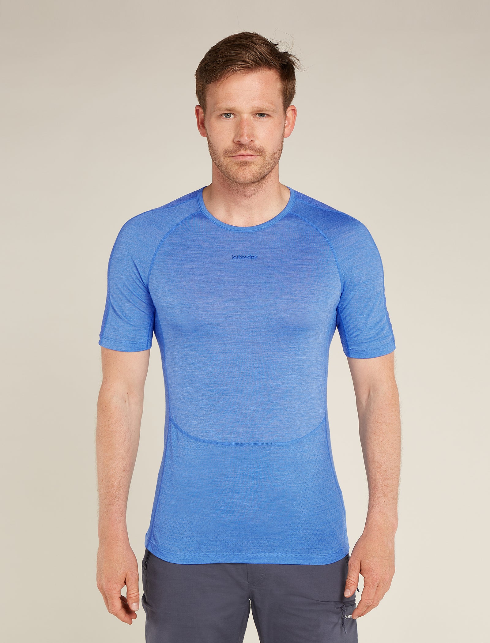 ice＆technoニット Men's 125 ZoneKnit™ Short Sleeve Crew Thermal Top