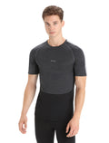 Men's 125 ZoneKnit™ Short Sleeve Crew Thermal Top Jet Heather/Black - 1