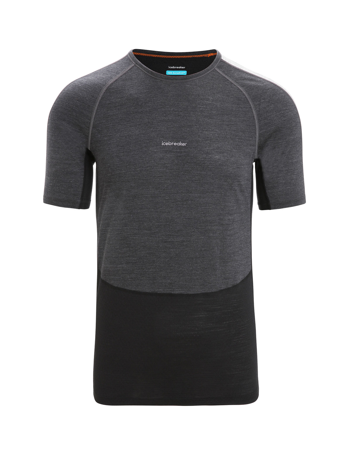 Men's 125 ZoneKnit™ Short Sleeve Crew Thermal Top Jet Heather/Black - 6