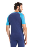 Men's 125 ZoneKnit™ Short Sleeve Crew Thermal Top Geo Blue/Royal Navy - 3