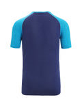 Men's 125 ZoneKnit™ Short Sleeve Crew Thermal Top Geo Blue/Royal Navy - 9