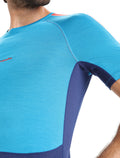 Men's 125 ZoneKnit™ Short Sleeve Crew Thermal Top Geo Blue/Royal Navy - 7