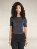 Maglia termica a girocollo con maniche corte in misto di lana merino 125 ZoneKnit™ Donna  - 1