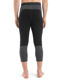 Men's Merino 260 ZoneKnit™ 3/4 Thermal Leggings Black/Jet Heather - 2