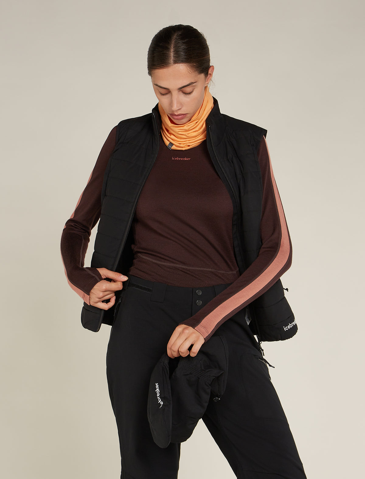 Women's 260 ZoneKnit™ Long Sleeve Crew Thermal Top Bittersweet/Cedar Wood - 4