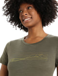 Merino Tech Lite II T-Shirt Ski Stripes Damen  - 4