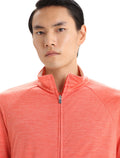 Men's ZoneKnit™ Merino Long Sleeve Zip Top Vibrant Earth Heather/Chalk - 13