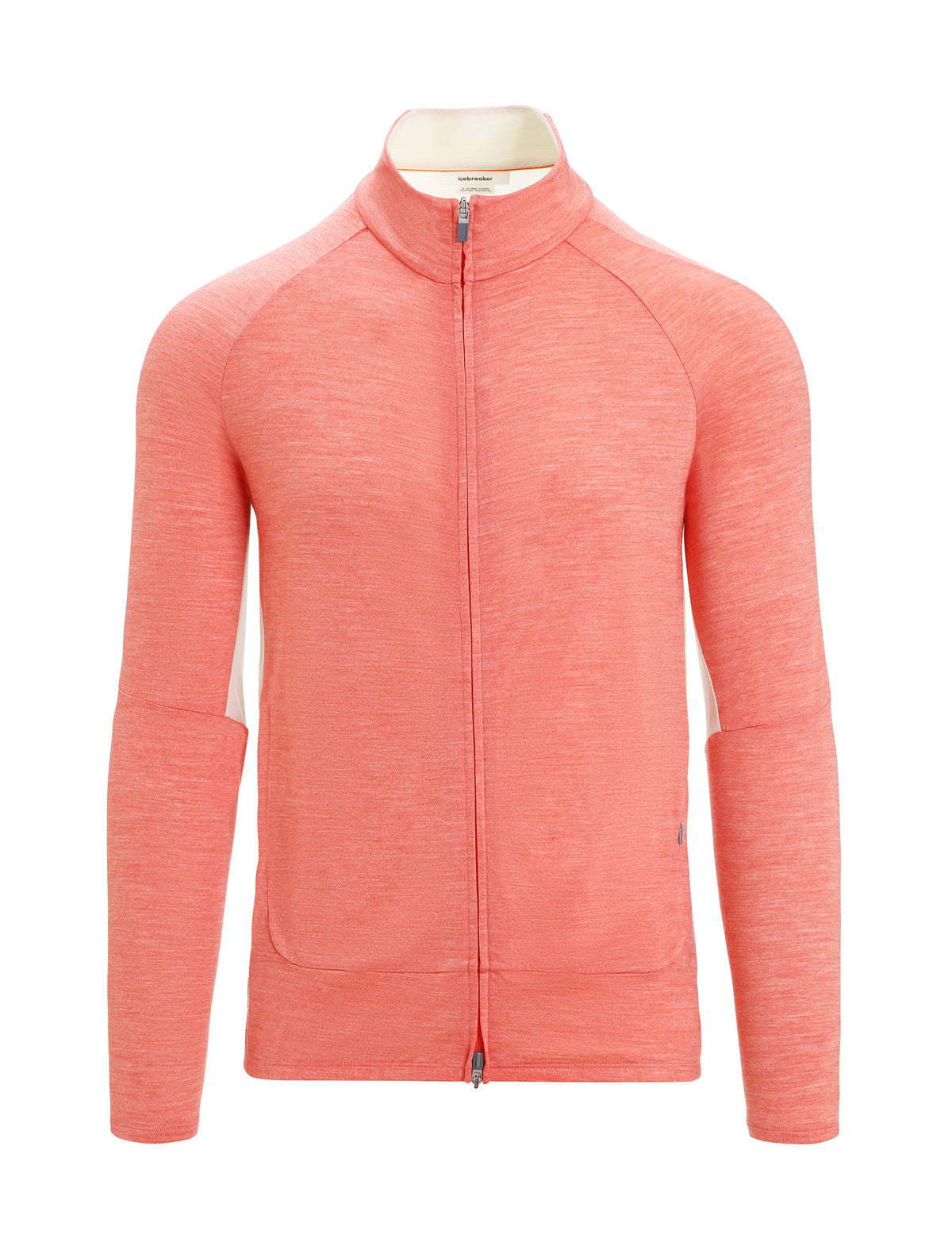 Men's ZoneKnit™ Merino Long Sleeve Zip Top Vibrant Earth Heather/Chalk - 17