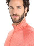 Men's ZoneKnit™ Merino Long Sleeve Zip Top Vibrant Earth Heather/Chalk - 5