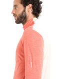 Men's ZoneKnit™ Merino Long Sleeve Zip Top Vibrant Earth Heather/Chalk - 7