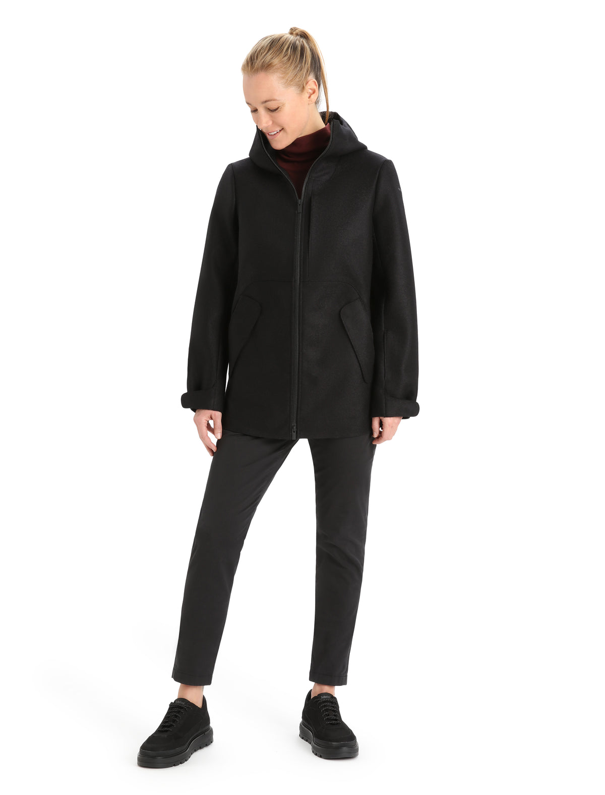 Manteau à capuche en mérinos feutré Women's  - 3