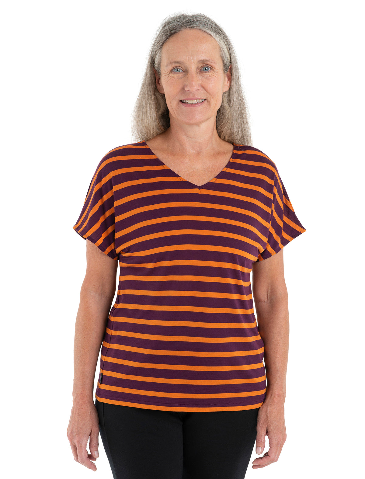 Merino Drayden Reversible T-Shirt Stripe Damen  - 1