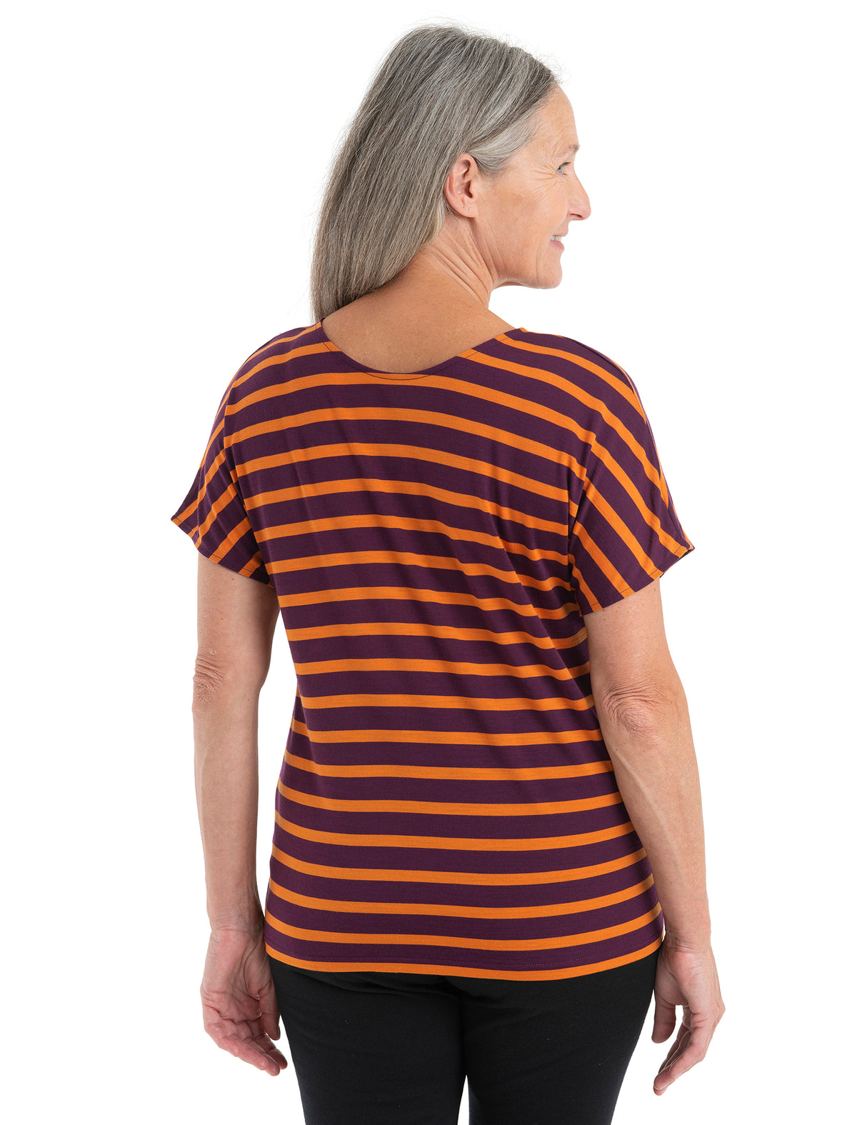 Merino Drayden Reversible T-Shirt Stripe Damen  - 2