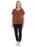 Merino Drayden Reversible T-Shirt Stripe Damen  - 3