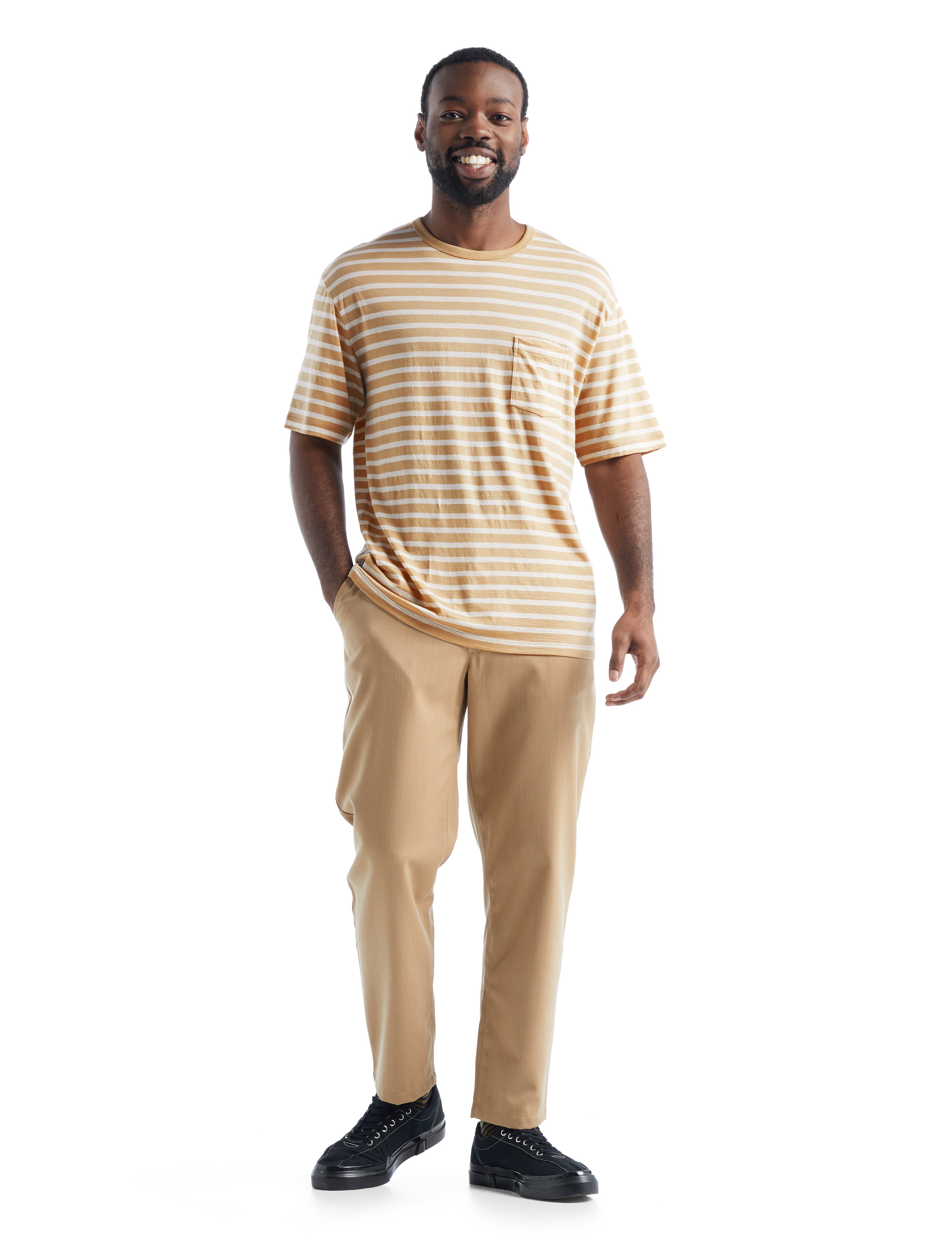 美品 icebreaker BERLIN PANTS ベージュ 32インチ Men's Merino Berlin Pants
