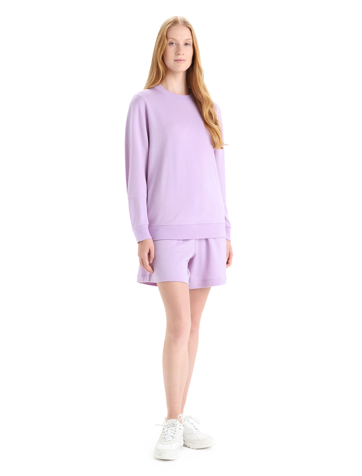 Women's Merino Crush Long Sleeve Sweatshirt Purple Gaze - 3