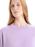 Women's Merino Crush Long Sleeve Sweatshirt Purple Gaze - 5