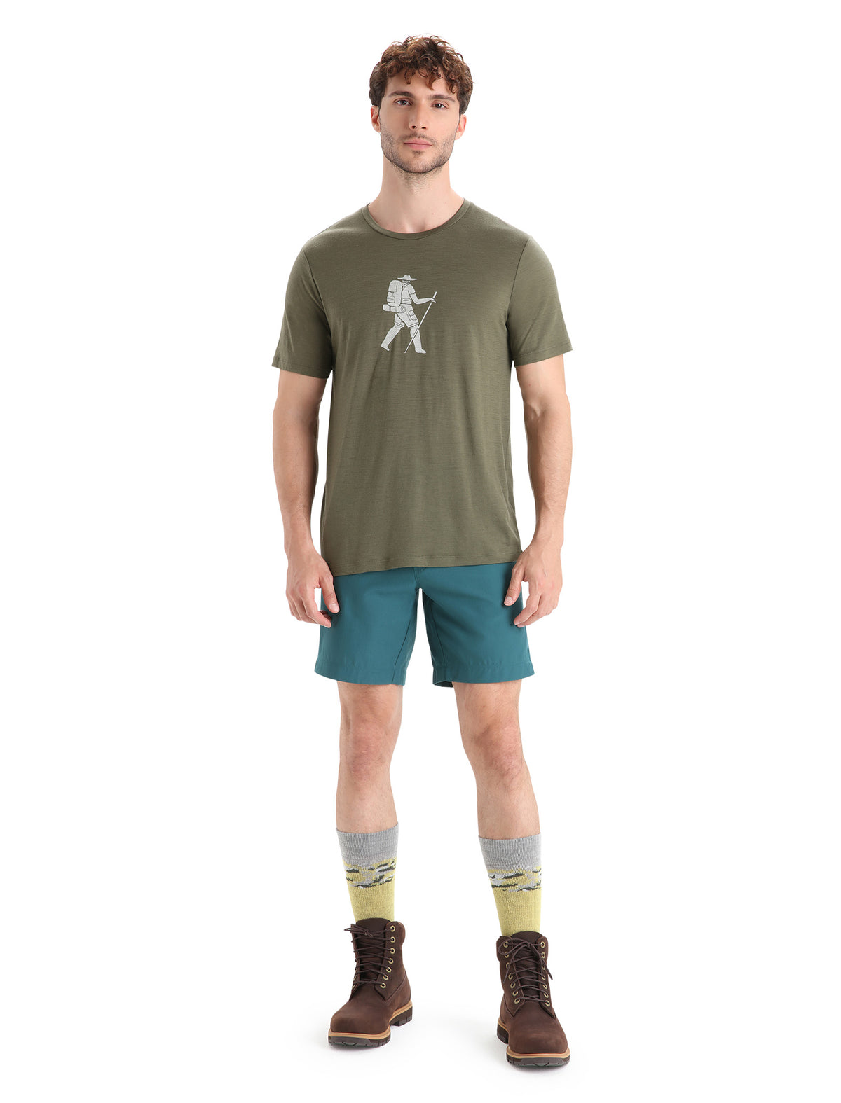 Men's Merino Hike Shorts Green Glory - 3