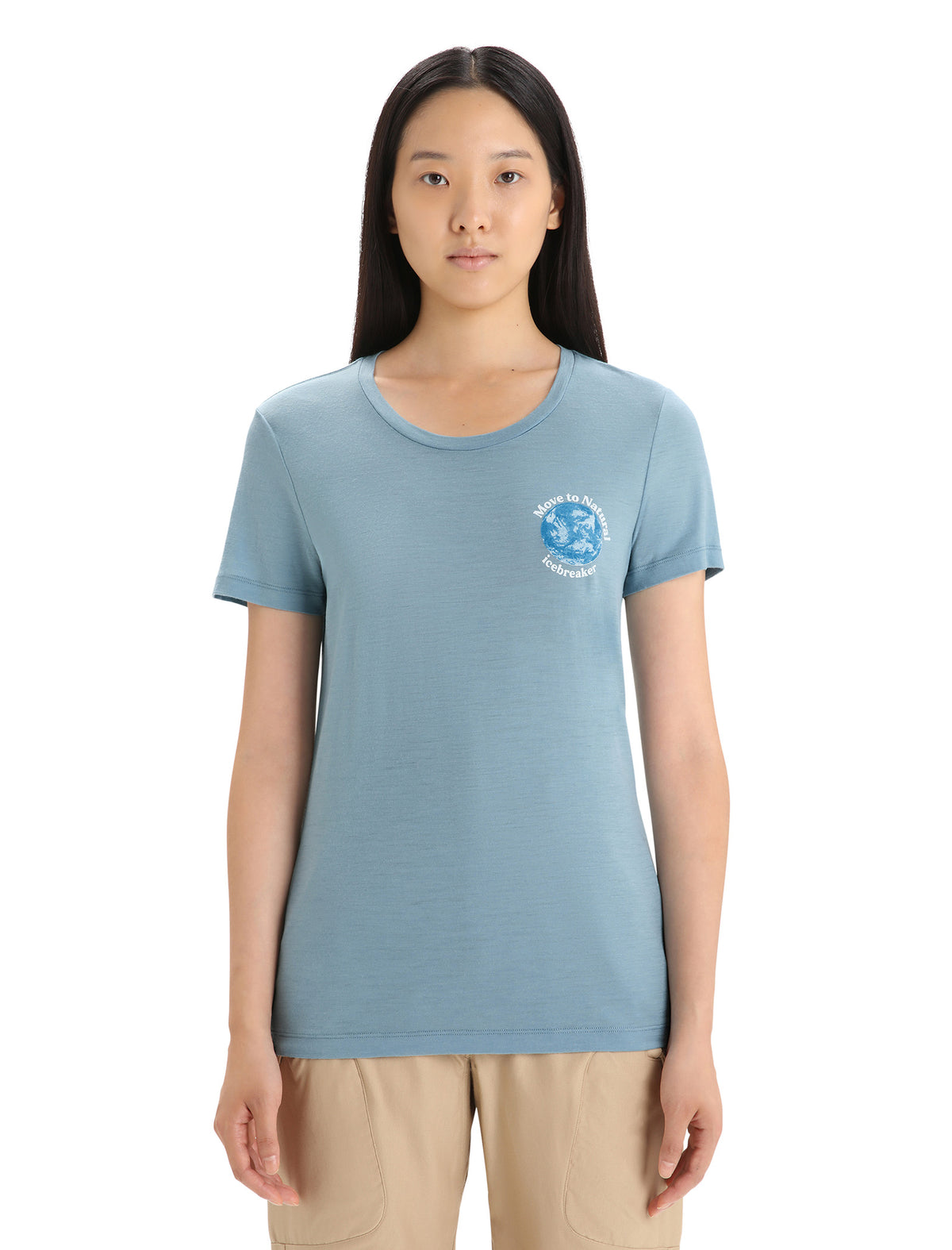 Merino Tech Lite II T-Shirt icebreaker Earth Damen  - 5