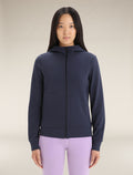 Women's Central Classic Long Sleeve Zip Hoodie Midnight Navy - 1