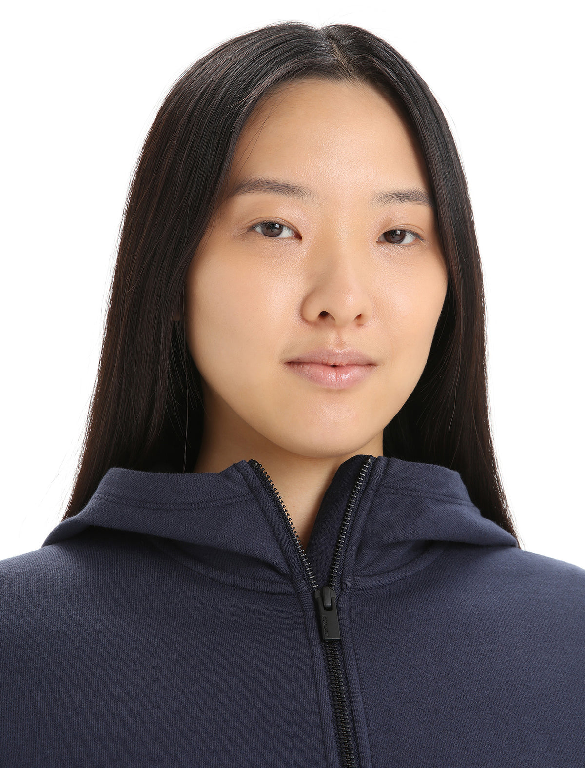 Women's Central Classic Long Sleeve Zip Hoodie Midnight Navy - 4