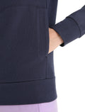 Women's Central Classic Long Sleeve Zip Hoodie Midnight Navy - 6