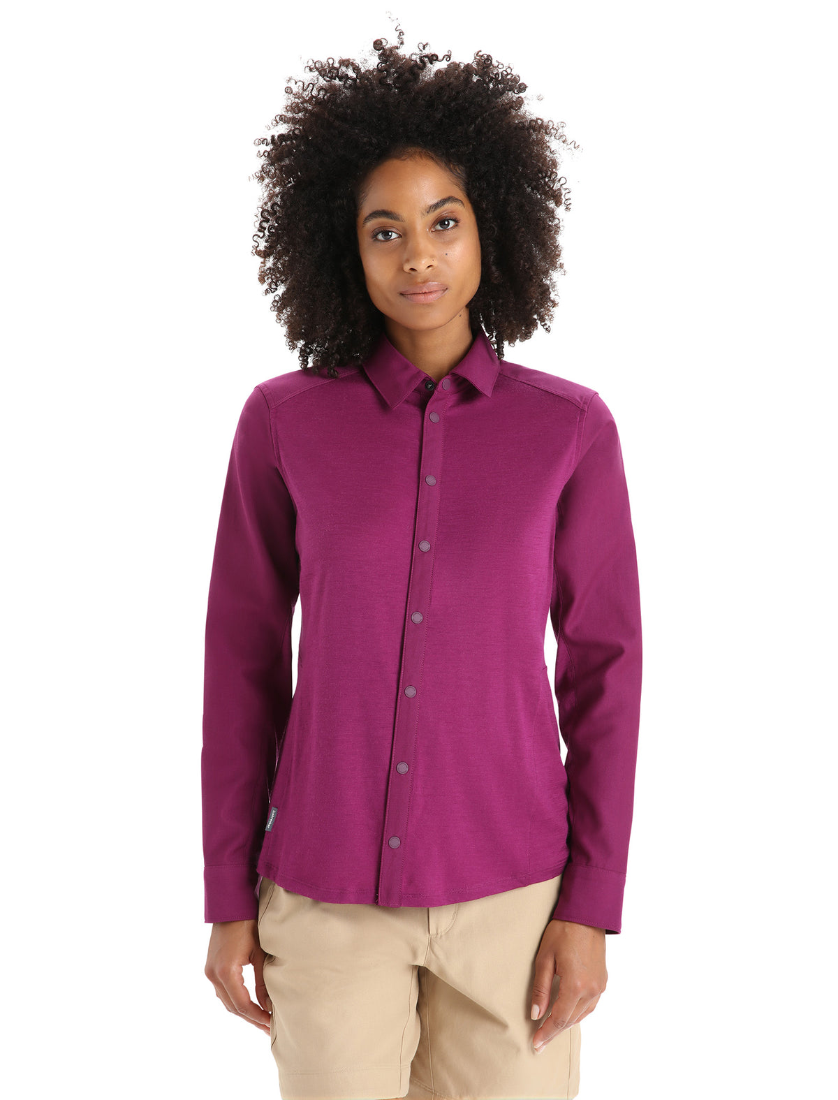 Women's Merino Hike Long Sleeve Top Go Berry - 1