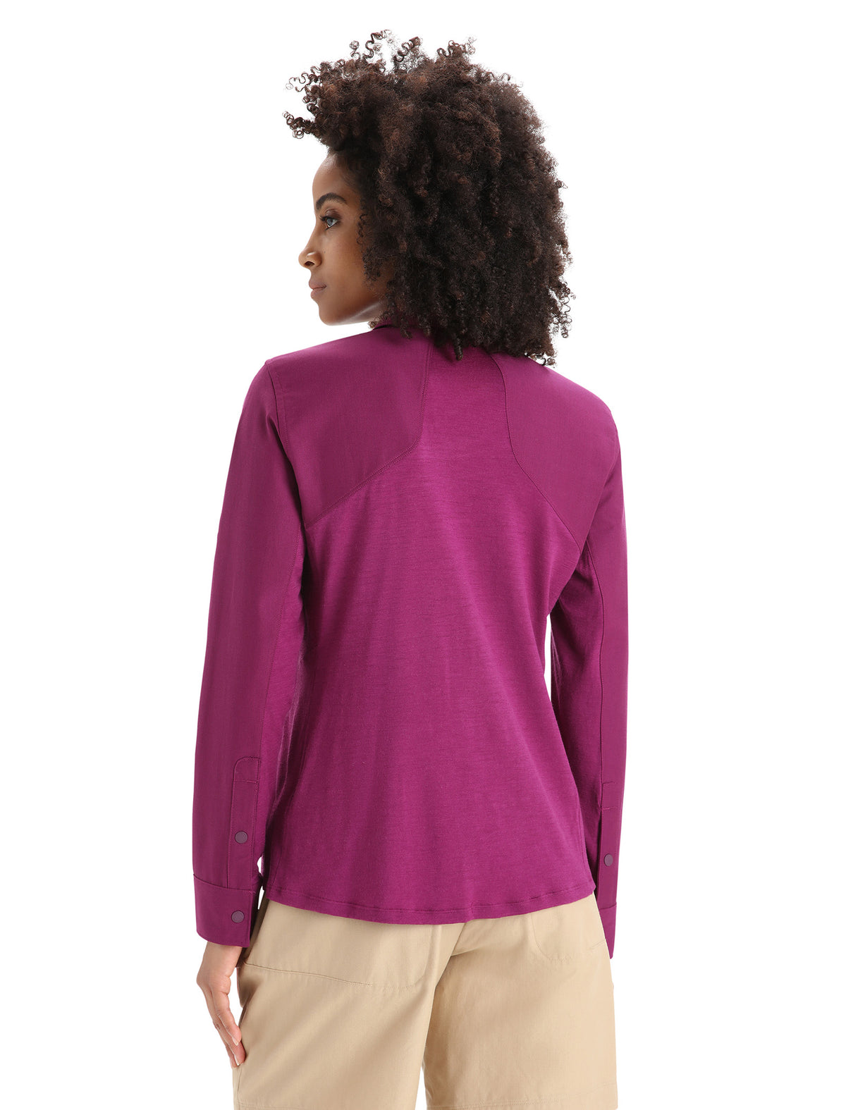 Women's Merino Hike Long Sleeve Top Go Berry - 2