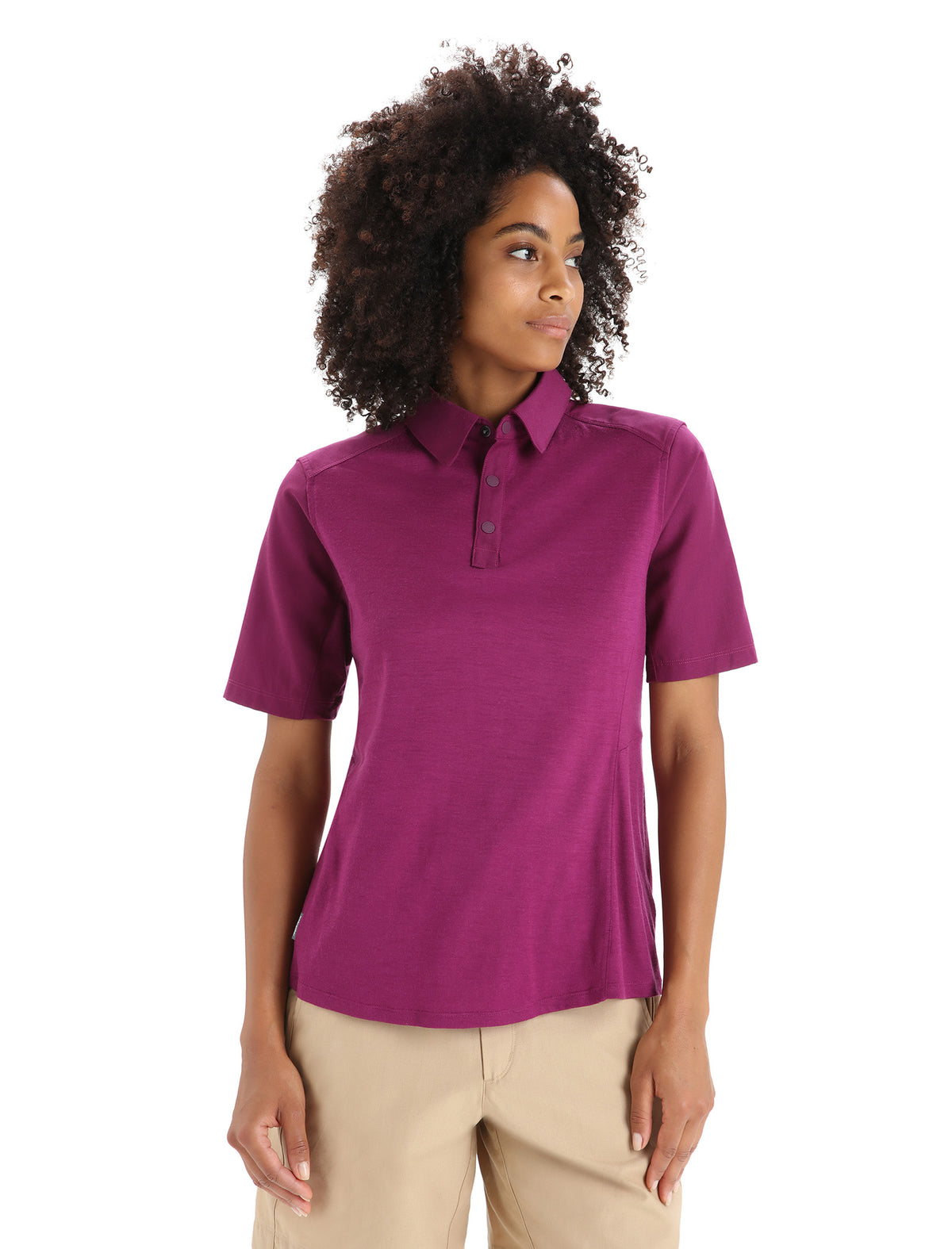 Women's Merino Hike Short Sleeve Top Go Berry - 1