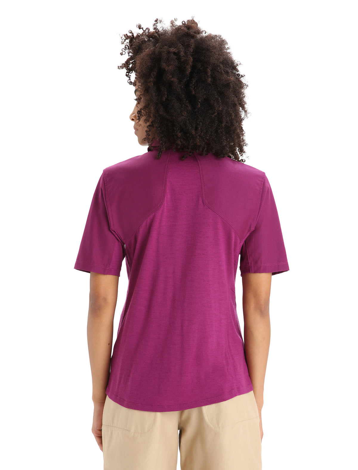 Women's Merino Hike Short Sleeve Top Go Berry - 2