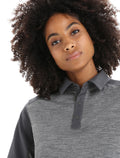 Women's Merino Hike Short Sleeve Top Gritstone Heather/Monsoon - 12