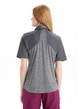 Women's Merino Hike Short Sleeve Top Gritstone Heather/Monsoon - 3