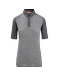Women's Merino Hike Short Sleeve Top Gritstone Heather/Monsoon - 15