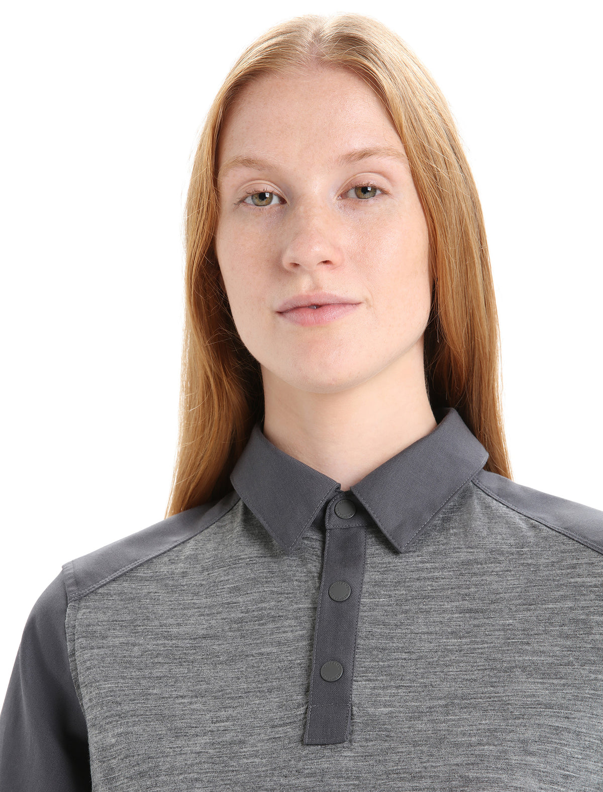 Women's Merino Hike Short Sleeve Top Gritstone Heather/Monsoon - 4
