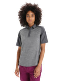 Women's Merino Hike Short Sleeve Top Gritstone Heather/Monsoon - 9