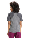 Women's Merino Hike Short Sleeve Top Gritstone Heather/Monsoon - 10