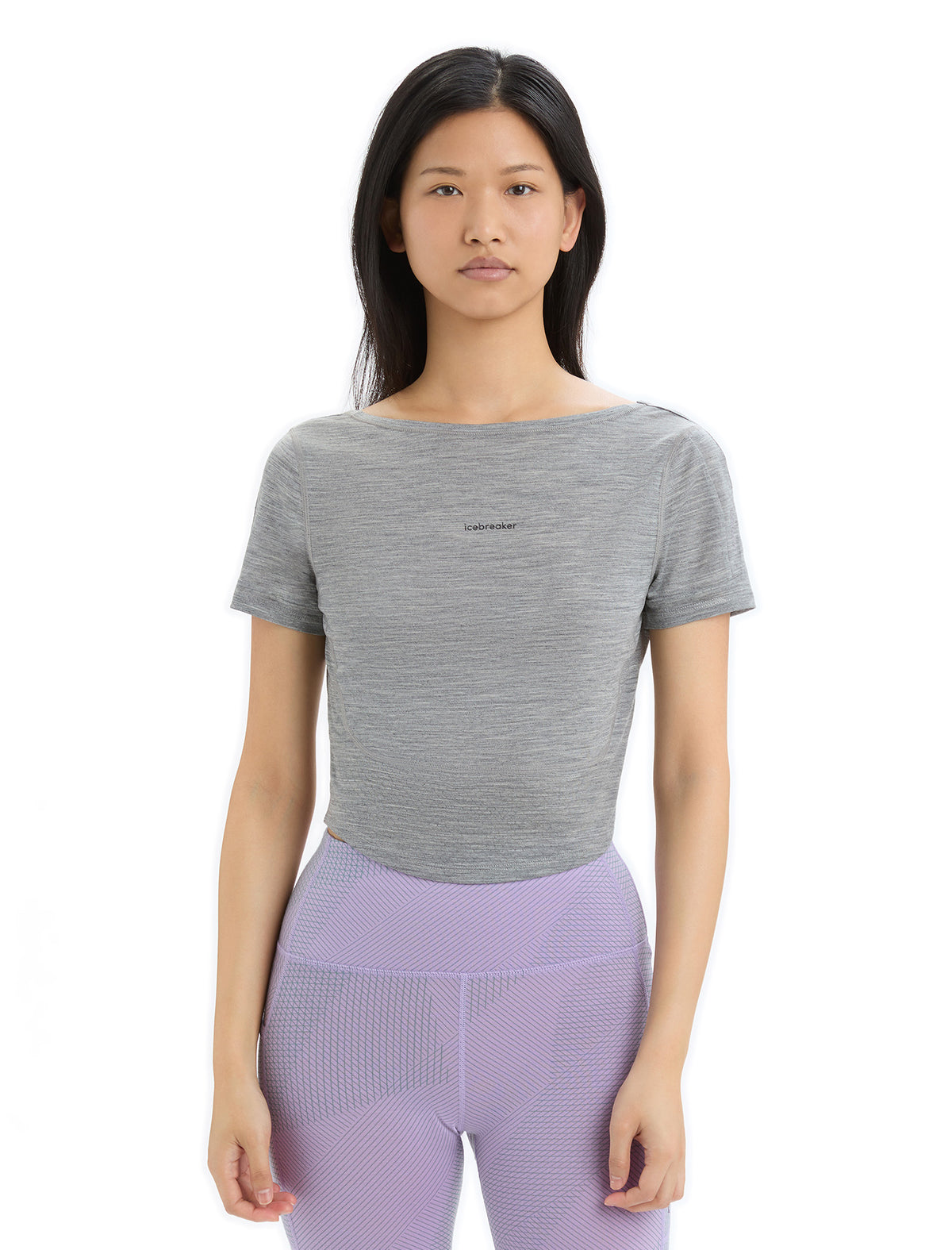 Women's ZoneKnit™ Merino Short Sleeve Scoop Back T-Shirt Metro Heather - 1