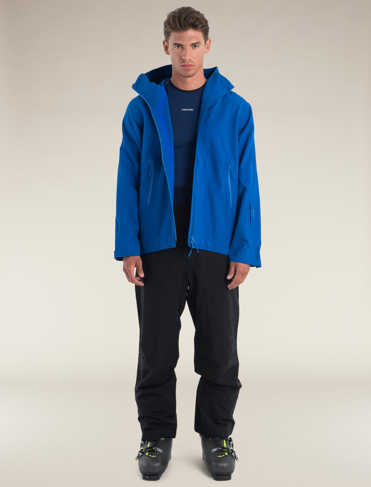Heren Shell+™ Peak jas met capuchon van merinowol  - 3