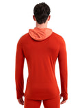 Men's Merino 200 Sonebula Long Sleeve Half Zip Thermal Hoodie Molten/Ember - 2