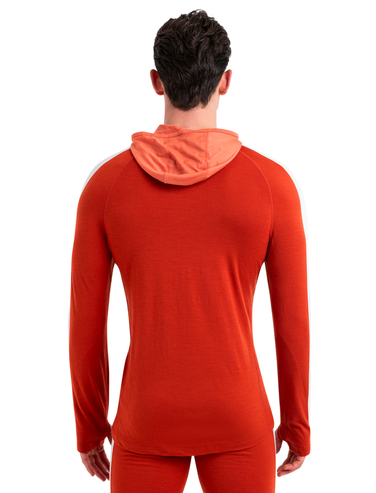 Men's Merino 200 Sonebula Long Sleeve Half Zip Thermal Hoodie Molten/Ember - 2