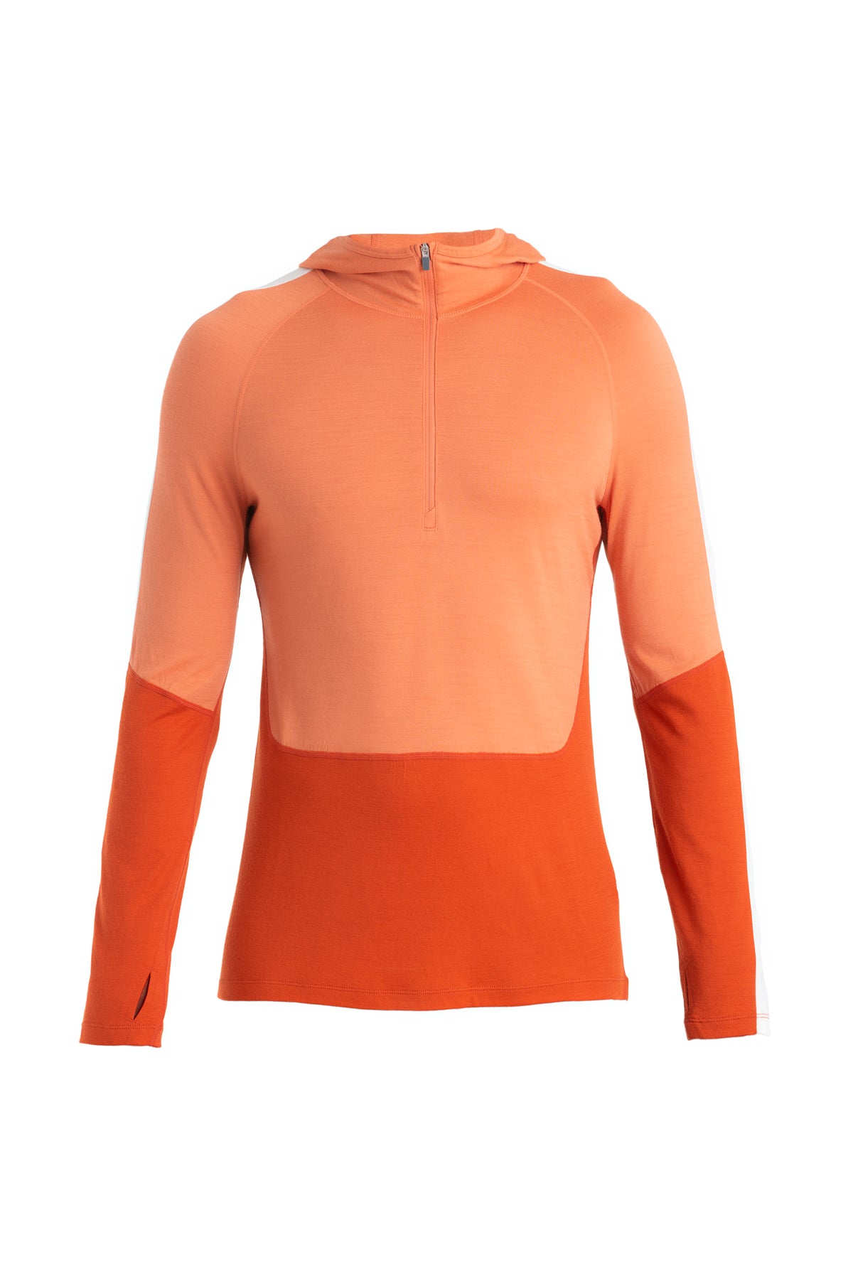 Men's Merino 200 Sonebula Long Sleeve Half Zip Thermal Hoodie Molten/Ember - 9